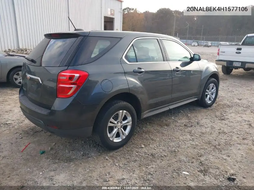 2GNALBEK4H1577106 2017 Chevrolet Equinox Ls