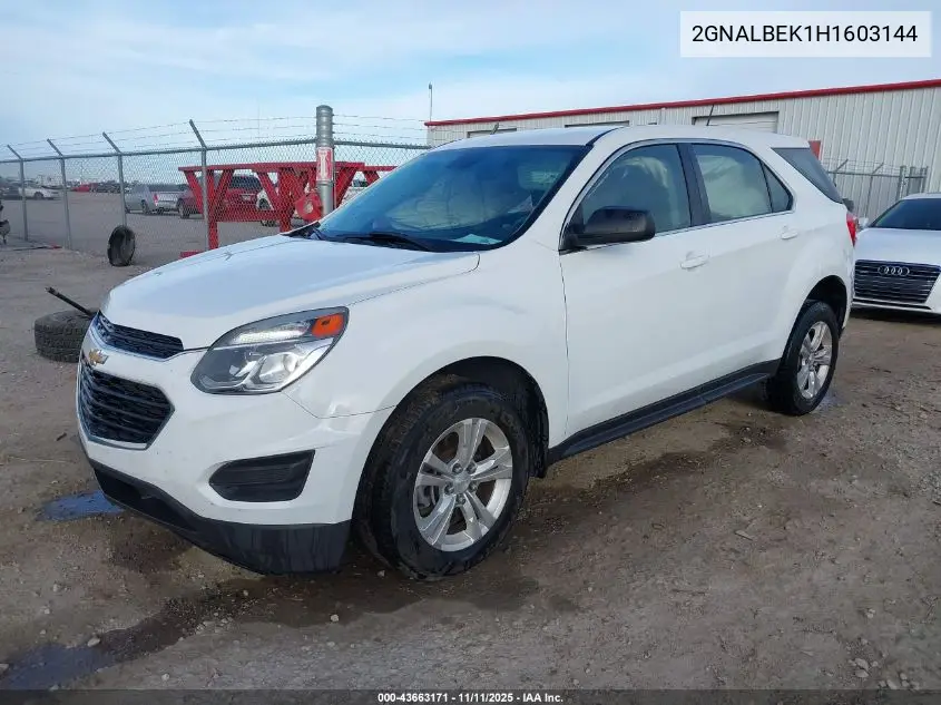 2GNALBEK1H1603144 2017 Chevrolet Equinox Ls