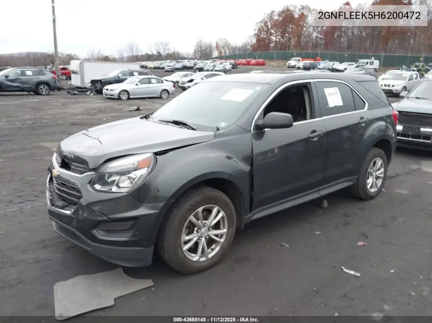2GNFLEEK5H6200472 2017 Chevrolet Equinox Ls