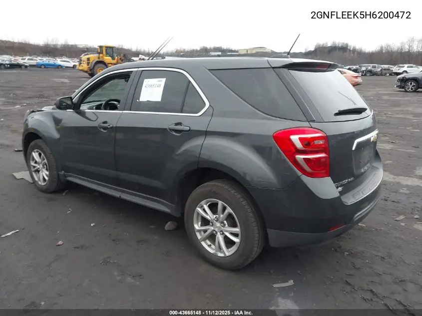 2GNFLEEK5H6200472 2017 Chevrolet Equinox Ls