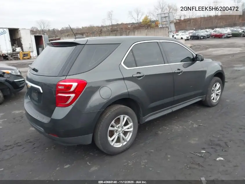 2GNFLEEK5H6200472 2017 Chevrolet Equinox Ls