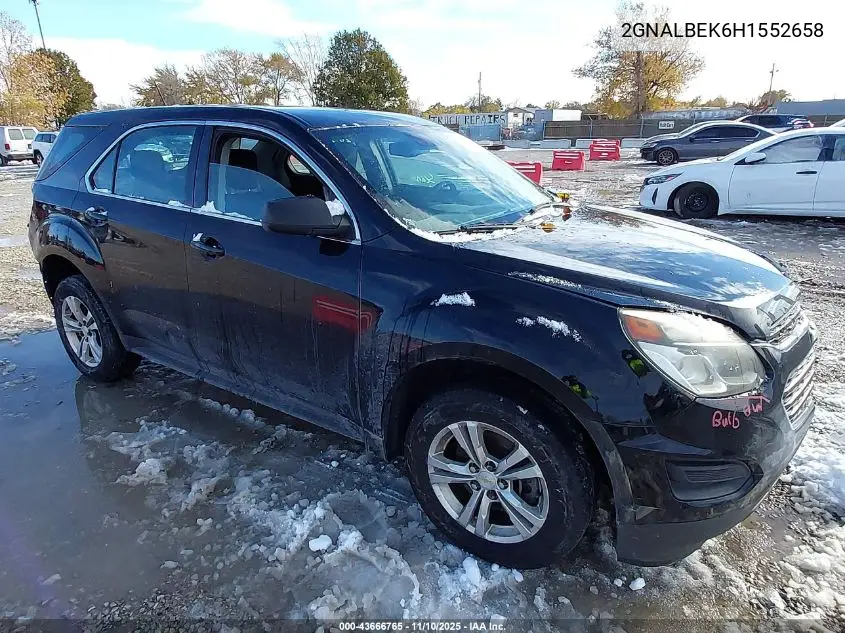 2GNALBEK6H1552658 2017 Chevrolet Equinox Ls