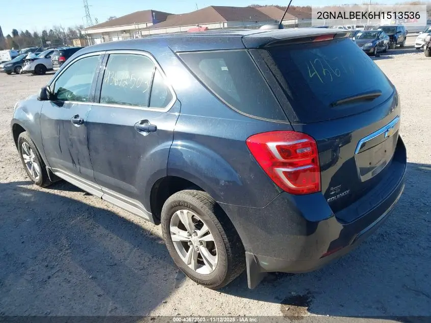 2GNALBEK6H1513536 2017 Chevrolet Equinox Ls