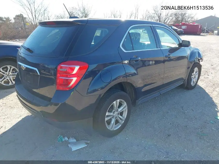 2GNALBEK6H1513536 2017 Chevrolet Equinox Ls