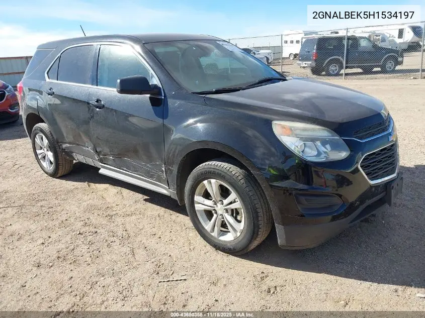 2GNALBEK5H1534197 2017 Chevrolet Equinox Ls