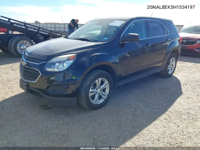 2GNALBEK5H1534197 2017 Chevrolet Equinox Ls