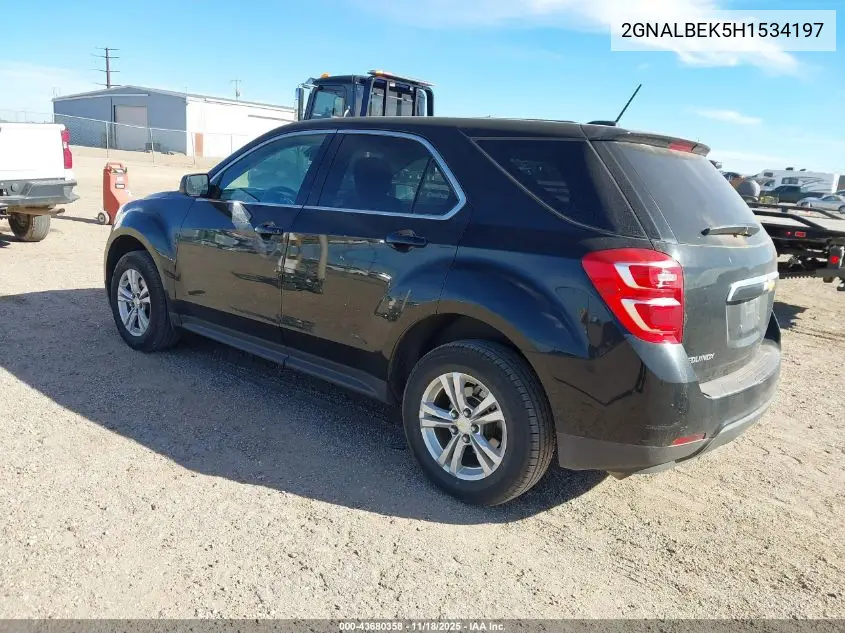2GNALBEK5H1534197 2017 Chevrolet Equinox Ls