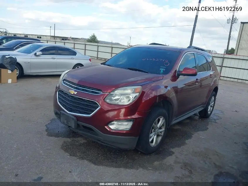 2GNALCEK1H6192269 2017 Chevrolet Equinox Lt