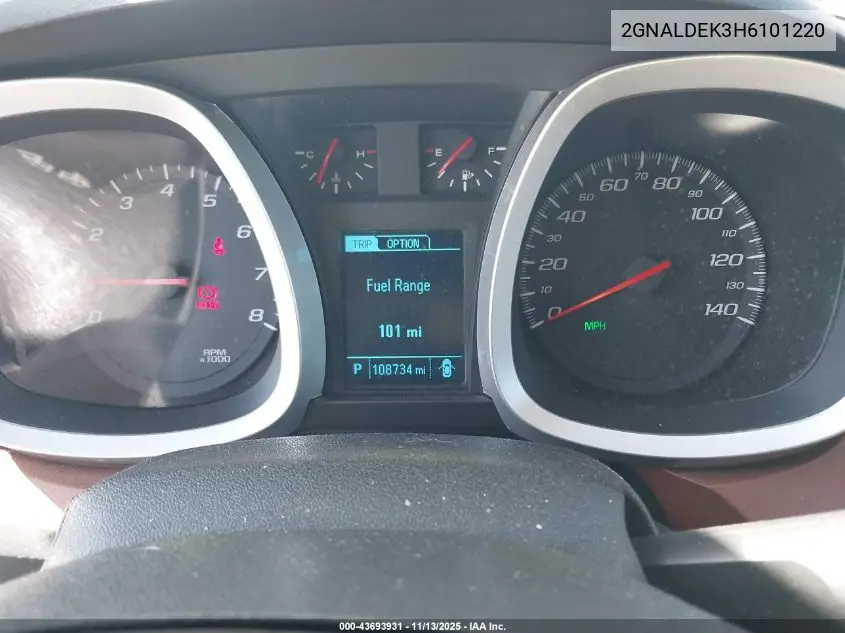 2GNALDEK3H6101220 2017 Chevrolet Equinox Premier