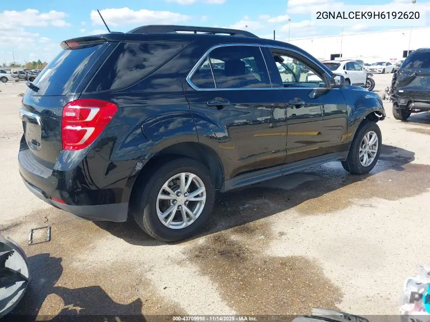 2GNALCEK9H6192620 2017 Chevrolet Equinox Lt