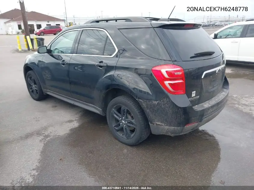 2GNALCEK7H6248778 2017 Chevrolet Equinox Lt