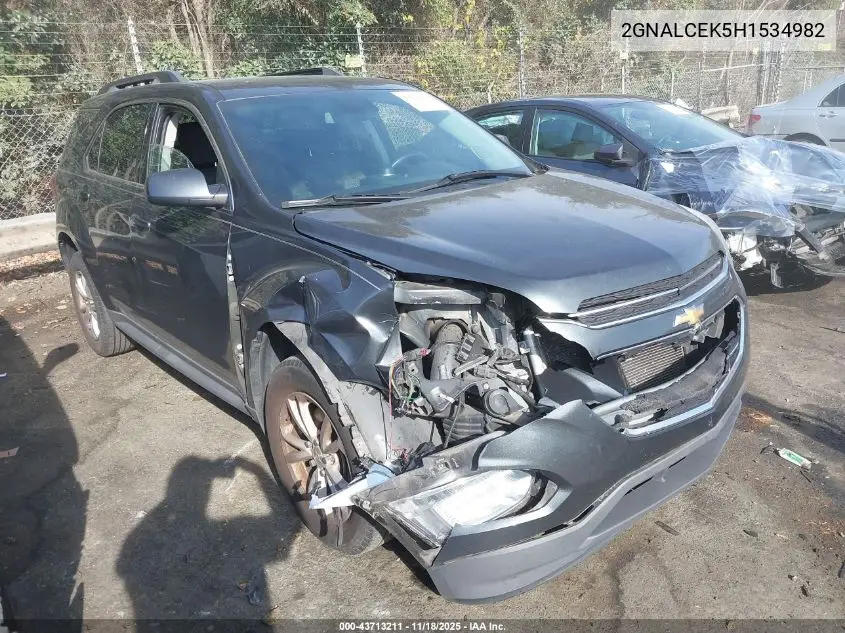 2GNALCEK5H1534982 2017 Chevrolet Equinox Lt