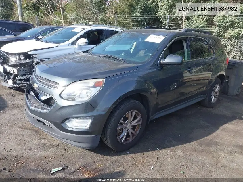 2GNALCEK5H1534982 2017 Chevrolet Equinox Lt