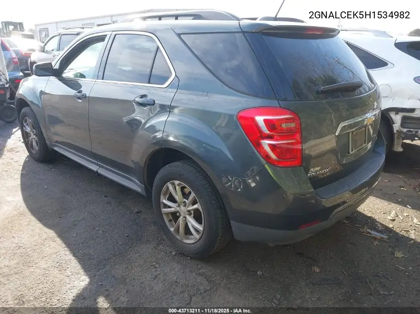 2GNALCEK5H1534982 2017 Chevrolet Equinox Lt