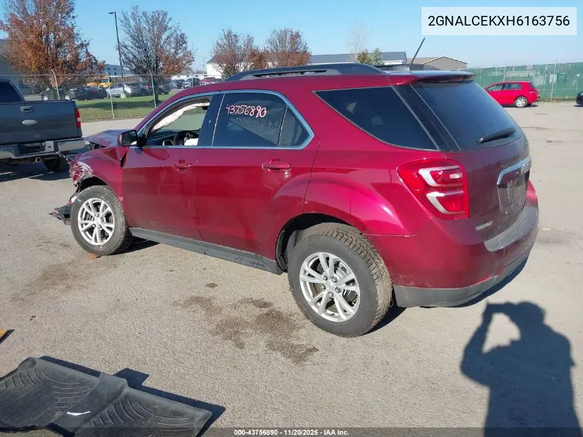 2GNALCEKXH6163756 2017 Chevrolet Equinox Lt