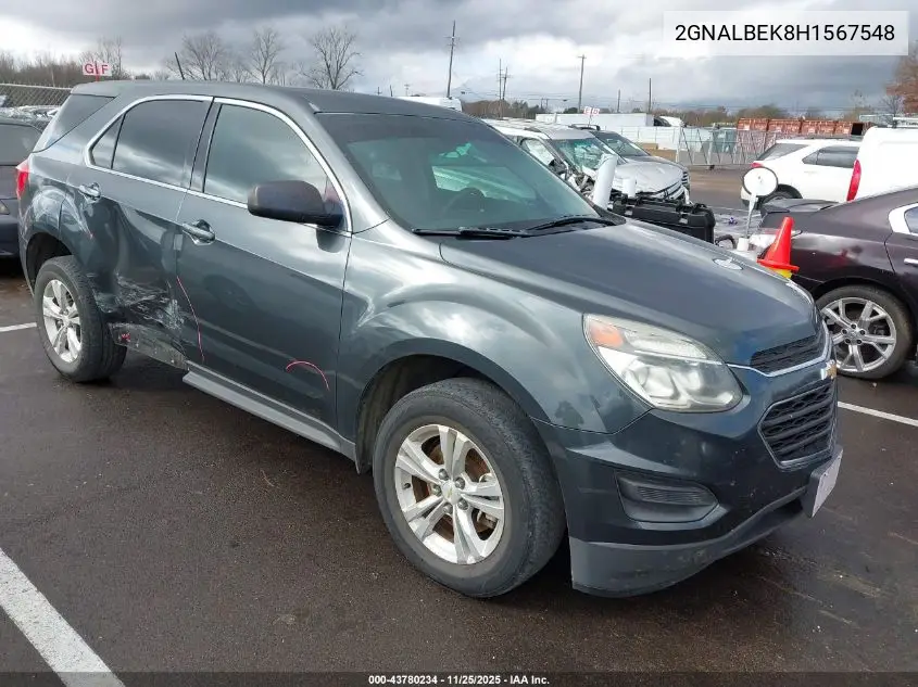 2GNALBEK8H1567548 2017 Chevrolet Equinox Ls