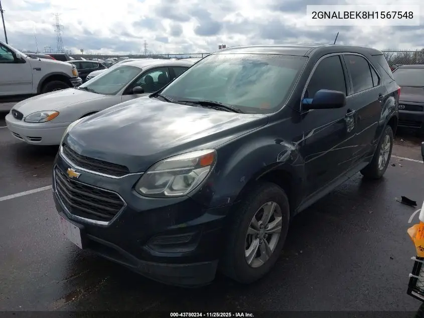 2GNALBEK8H1567548 2017 Chevrolet Equinox Ls