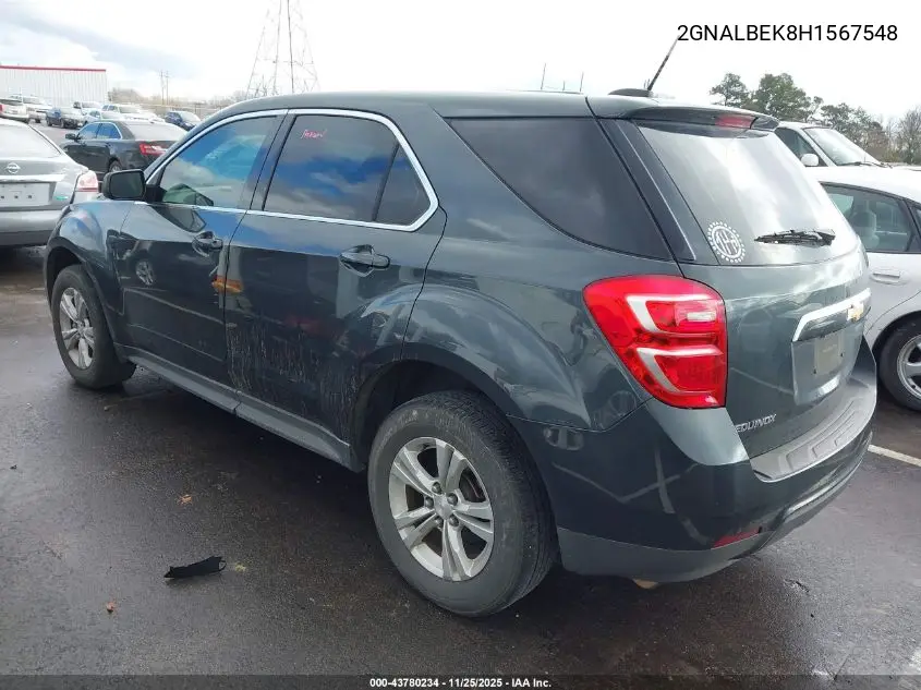 2GNALBEK8H1567548 2017 Chevrolet Equinox Ls