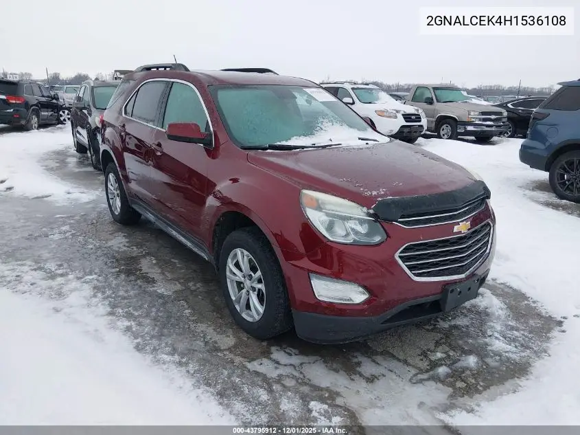 2GNALCEK4H1536108 2017 Chevrolet Equinox Lt