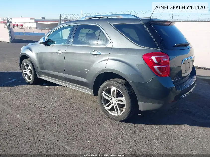 2GNFLGEK0H6261420 2017 Chevrolet Equinox Premier