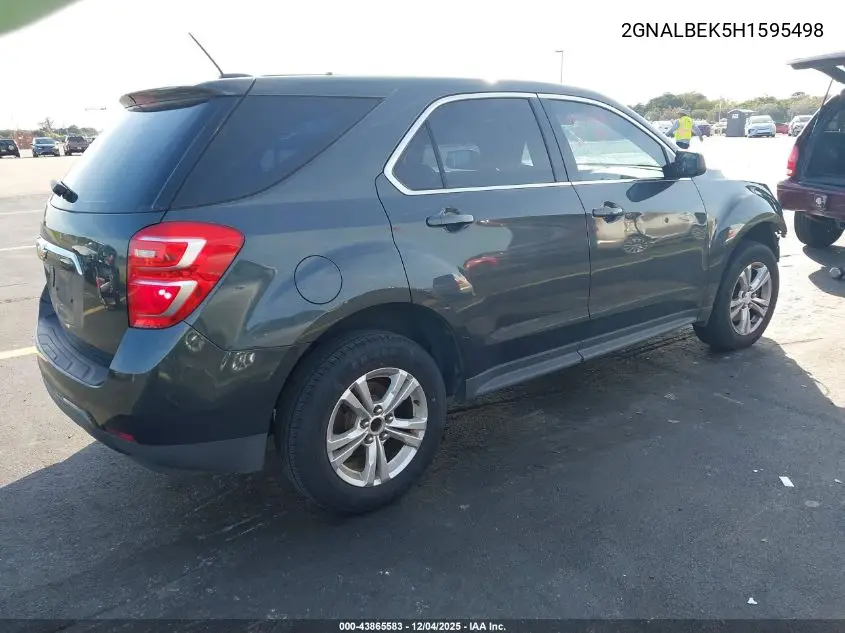 2GNALBEK5H1595498 2017 Chevrolet Equinox Ls