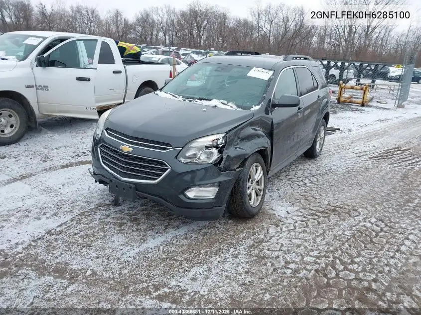 2GNFLFEK0H6285100 2017 Chevrolet Equinox Lt