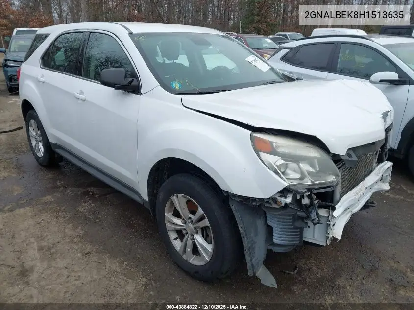 2GNALBEK8H1513635 2017 Chevrolet Equinox Ls