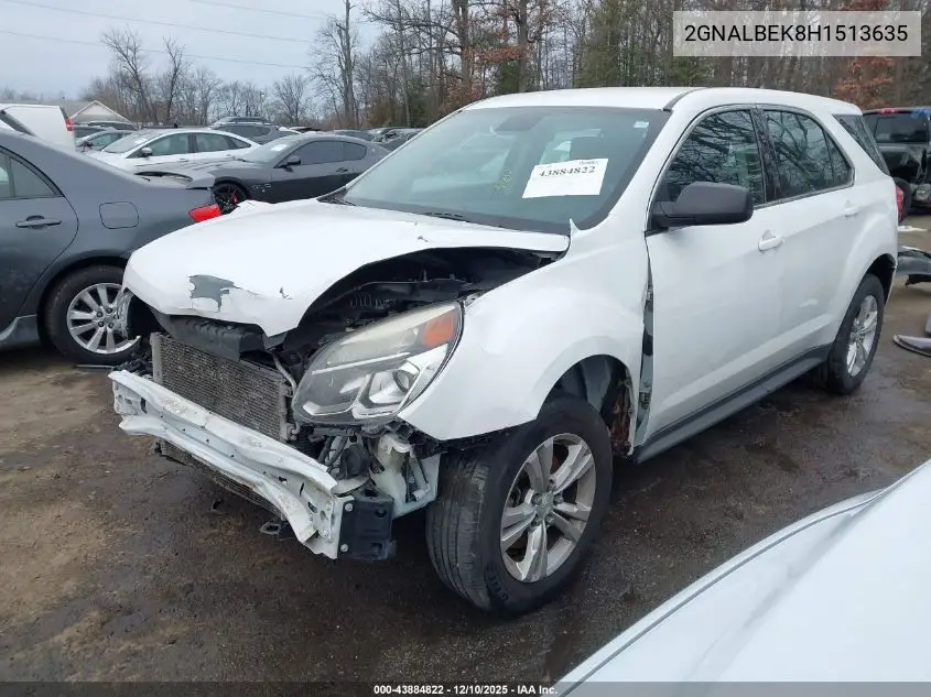 2GNALBEK8H1513635 2017 Chevrolet Equinox Ls