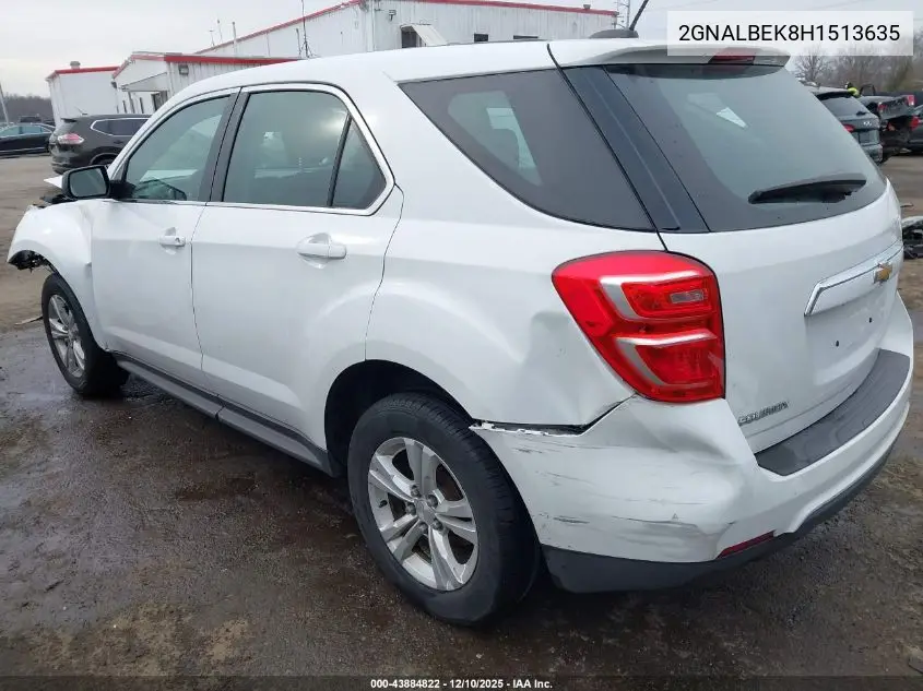 2GNALBEK8H1513635 2017 Chevrolet Equinox Ls