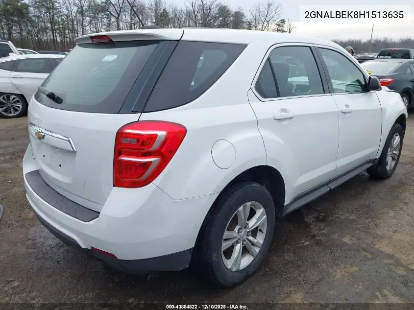 2GNALBEK8H1513635 2017 Chevrolet Equinox Ls