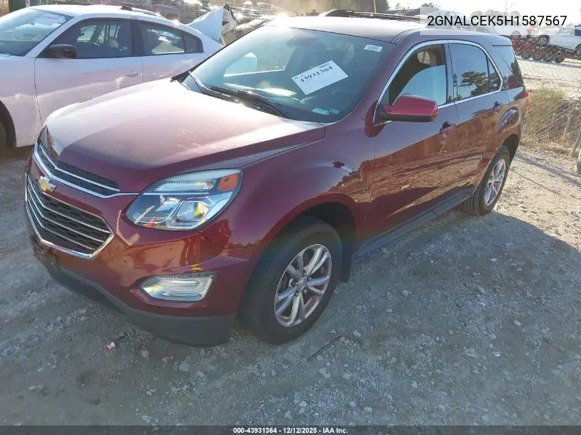 2GNALCEK5H1587567 2017 Chevrolet Equinox Lt