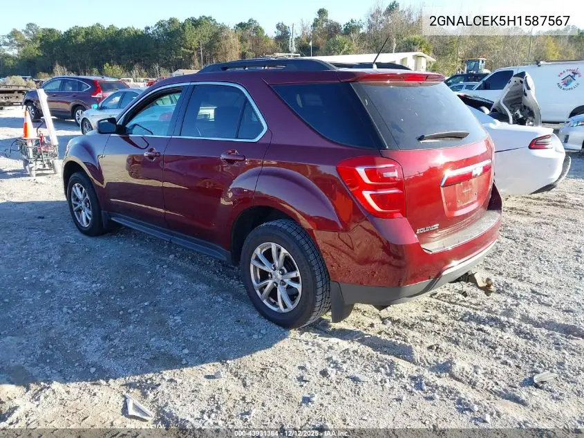 2GNALCEK5H1587567 2017 Chevrolet Equinox Lt