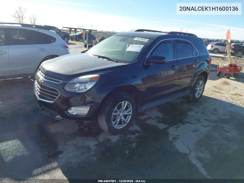2GNALCEK1H1600136 2017 Chevrolet Equinox Lt