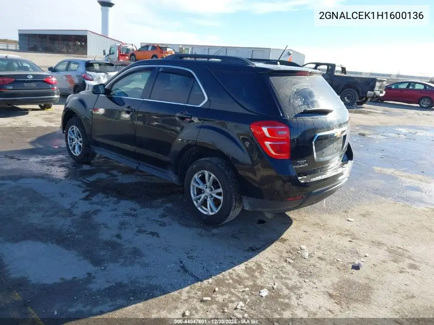 2GNALCEK1H1600136 2017 Chevrolet Equinox Lt