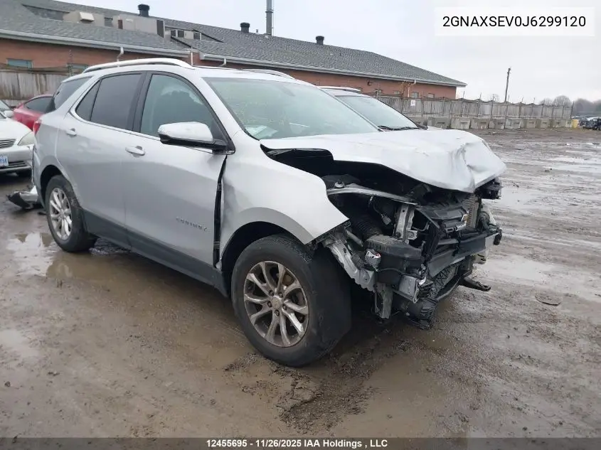 2GNAXSEV0J6299120 2018 Chevrolet Equinox 1Lt