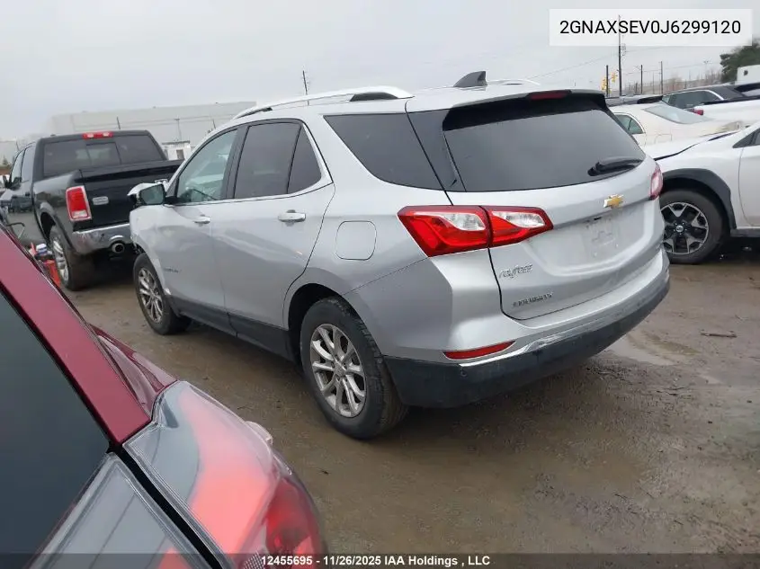 2GNAXSEV0J6299120 2018 Chevrolet Equinox 1Lt