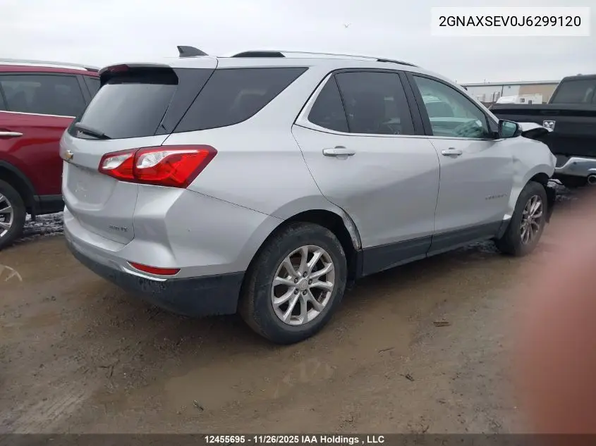2GNAXSEV0J6299120 2018 Chevrolet Equinox 1Lt