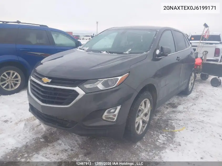 2GNAXTEX0J6199171 2018 Chevrolet Equinox Lt