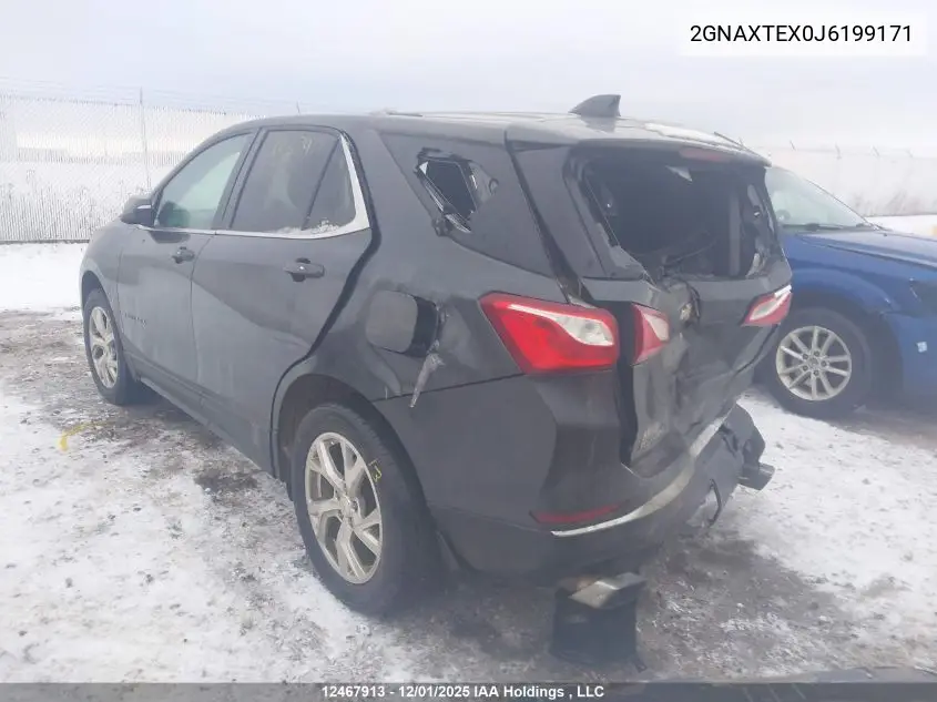 2GNAXTEX0J6199171 2018 Chevrolet Equinox Lt