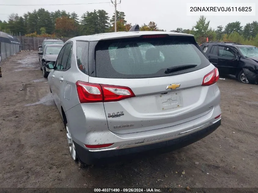 2018 Chevrolet Equinox Ls VIN: 2GNAXREV0J6116825 Lot: 40371490