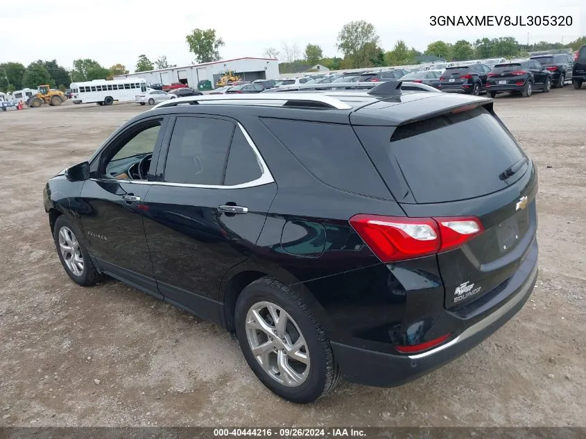 2018 Chevrolet Equinox Premier VIN: 3GNAXMEV8JL305320 Lot: 40444216