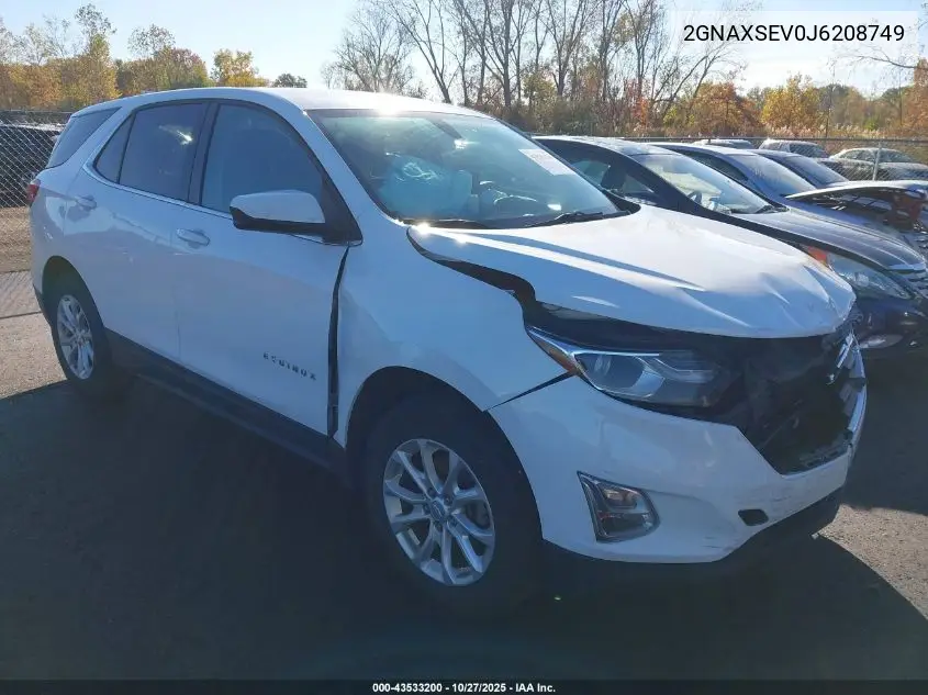 2GNAXSEV0J6208749 2018 Chevrolet Equinox Lt