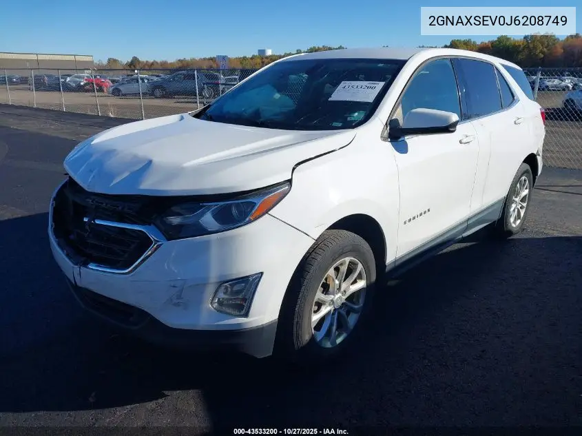 2GNAXSEV0J6208749 2018 Chevrolet Equinox Lt