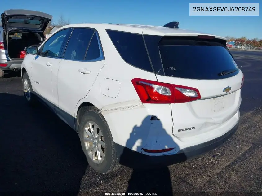 2GNAXSEV0J6208749 2018 Chevrolet Equinox Lt