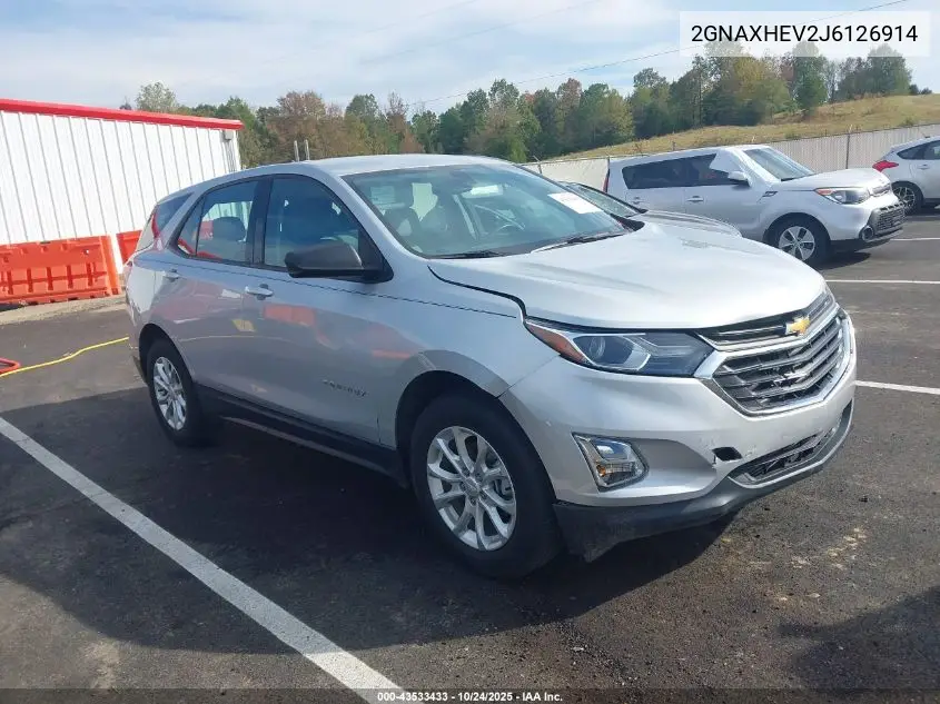 2GNAXHEV2J6126914 2018 Chevrolet Equinox Ls