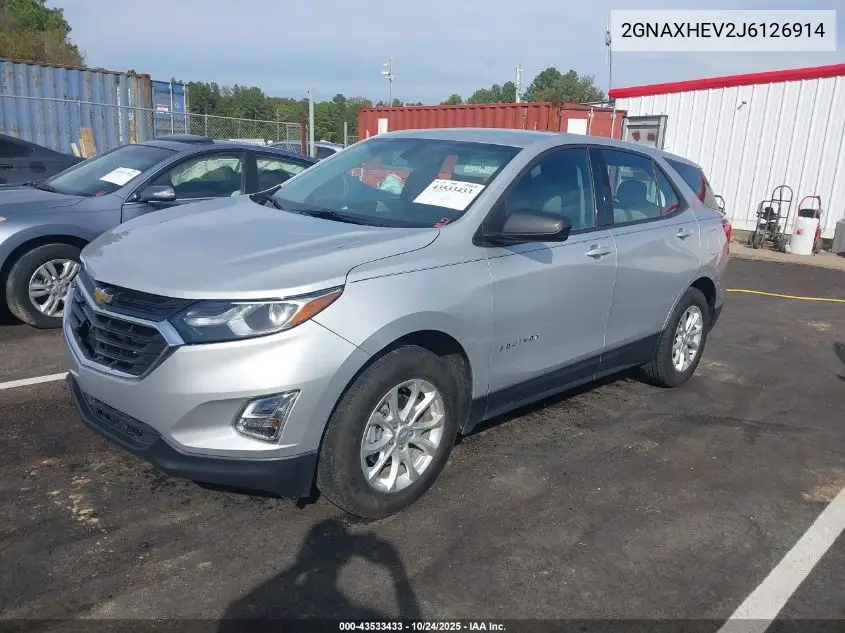 2GNAXHEV2J6126914 2018 Chevrolet Equinox Ls