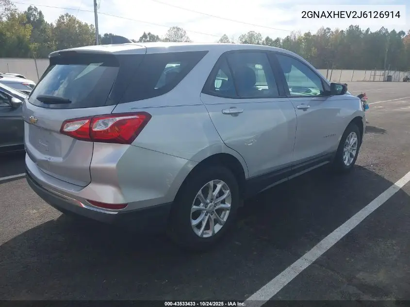 2GNAXHEV2J6126914 2018 Chevrolet Equinox Ls