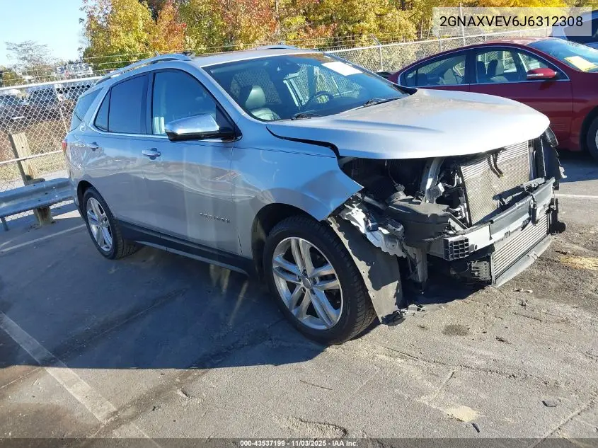 2GNAXVEV6J6312308 2018 Chevrolet Equinox Premier