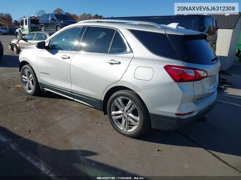 2GNAXVEV6J6312308 2018 Chevrolet Equinox Premier