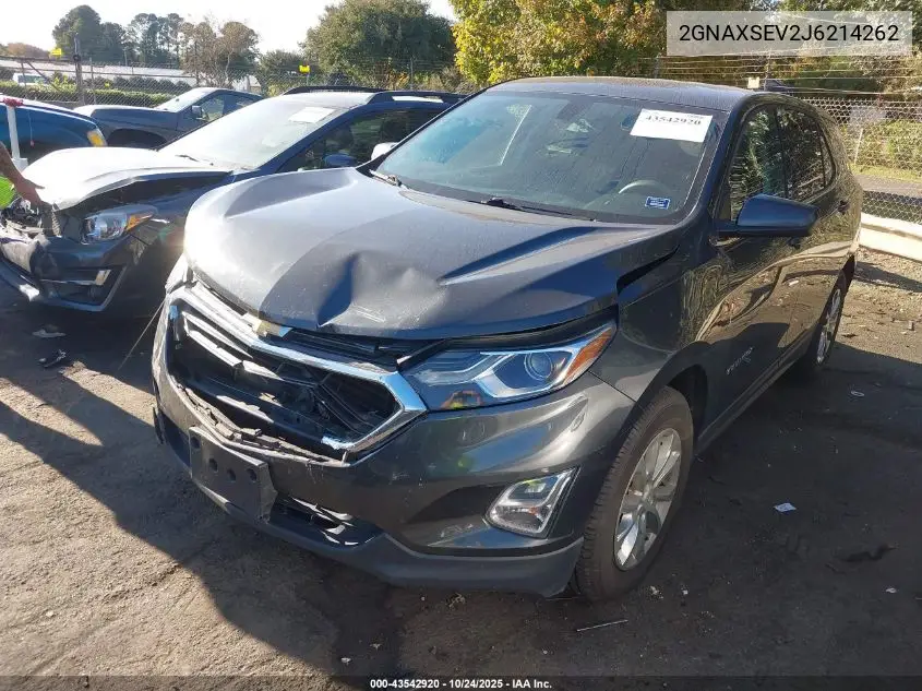 2GNAXSEV2J6214262 2018 Chevrolet Equinox Lt